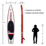WOWSEA 12'6"/384cm Racer R1 Inflatable Stand Up Paddle Board