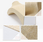 Beige Linen Necklace Bust Jewelry Display Stand - www.wowseastore.com