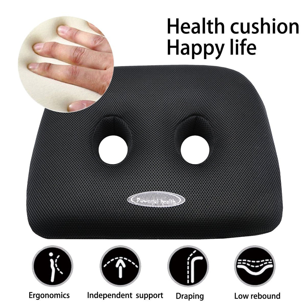  ESGT Ischial Tuberosity Seat Cushion with Two Holes for Sitting  Bones- Memory Foam Sit Bone Relief Cushion for Butt, Lower Back, Hips :  Office Products